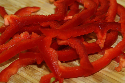 Sliced Red Capsicum per kg
